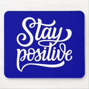 Behåll positiv blått musmatta