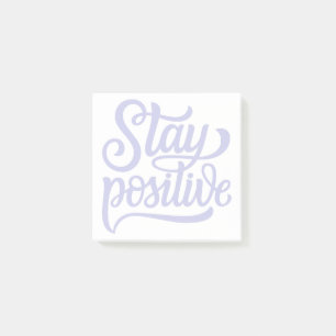 Behåll positiv blått post-it block