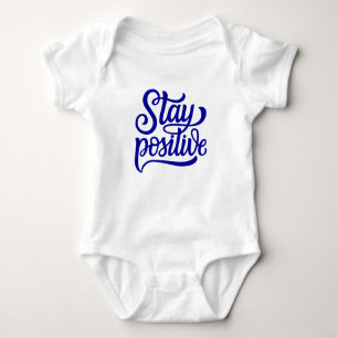 Behåll positiv blått t shirt