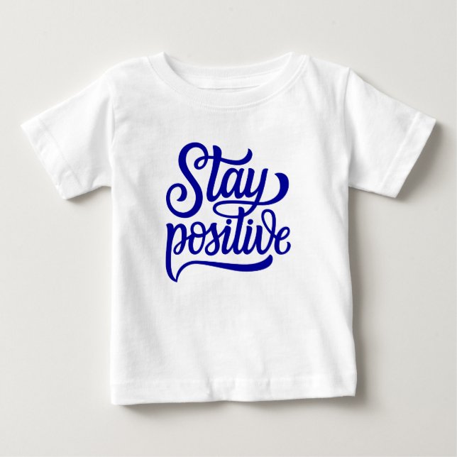 Behåll positiv blått t shirt (Framsida)