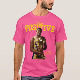 Behåll positiv Magic Johnson-Namnteckning T Shirt