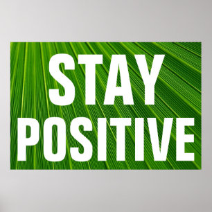 Behåll positiv Motiv Grönt Botanic Poster