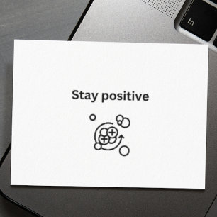 Behåll positiv-protonkemi anteckningskort