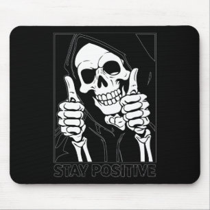 Behåll positiv Skeleton Grim Reaper Halloween Musmatta