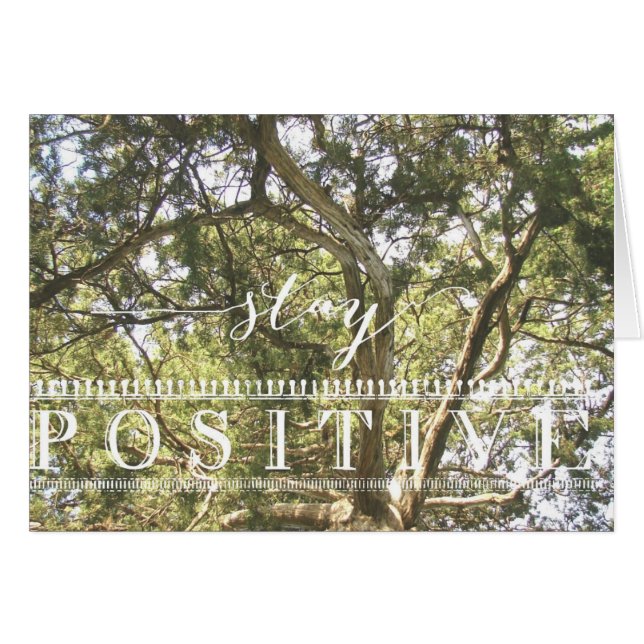 Behåll positiv Träd Hälsningskort (Framsidan Horizontal)