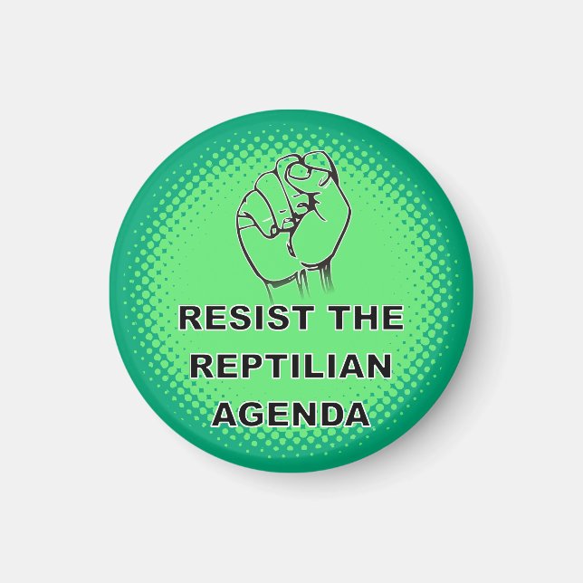 Behåll Reptilian Agenda-Anpassningsbarna Magnet (Framsidan)