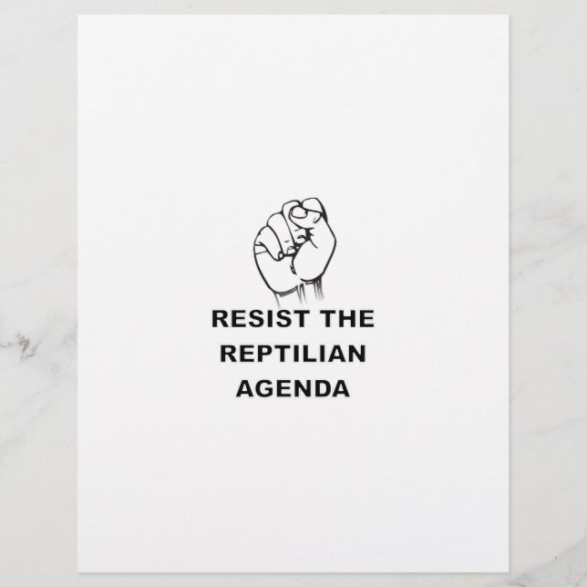 Behåll Reptilian-agendan (Framsida)