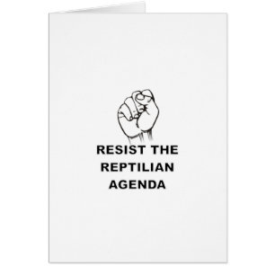 Behåll Reptilian-agendan Hälsningskort