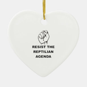 Behåll Reptilian-agendan Julgransprydnad Keramik