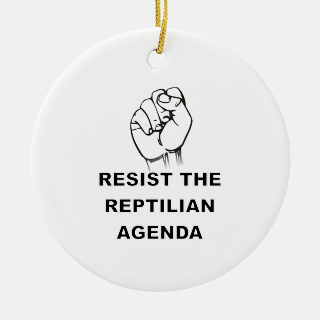Behåll Reptilian-agendan Julgransprydnad Keramik (Framsidan)