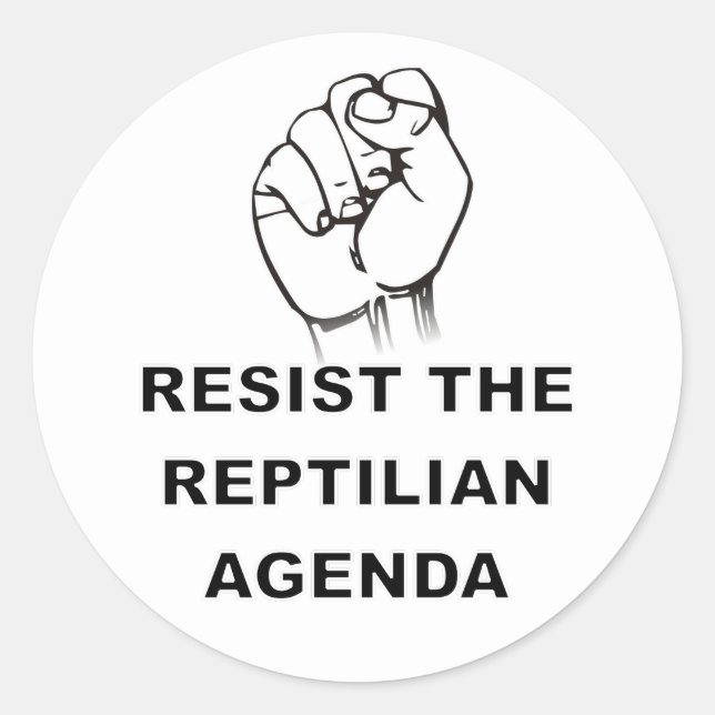 Behåll Reptilian-agendan Runt Klistermärke (Framsida)