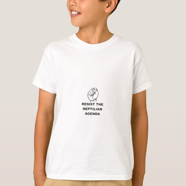 Behåll Reptilian-agendan Tee Shirt (Framsida)