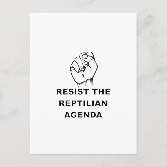 Behåll Reptilian-agendan Vykort (Framsida)