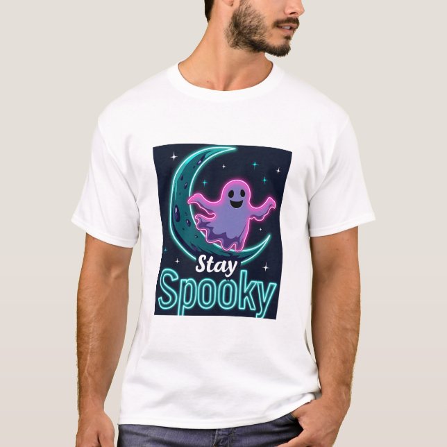Behåll retoky" Minimalistisk Måne och värddesign T Shirt (Framsida)
