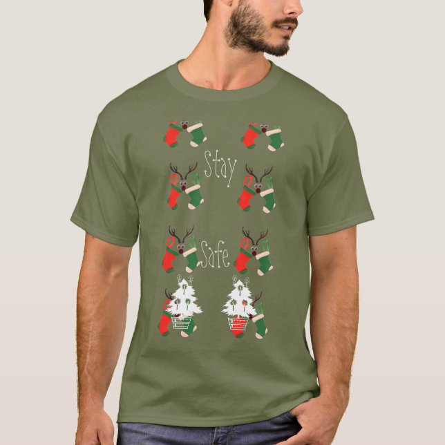 Behåll Säkra intressanta Roligtar inför jul T Shirt (Framsida)