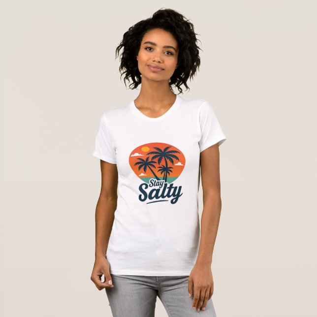 Behåll Salty Design Shirt T Shirt (Hel framsida)