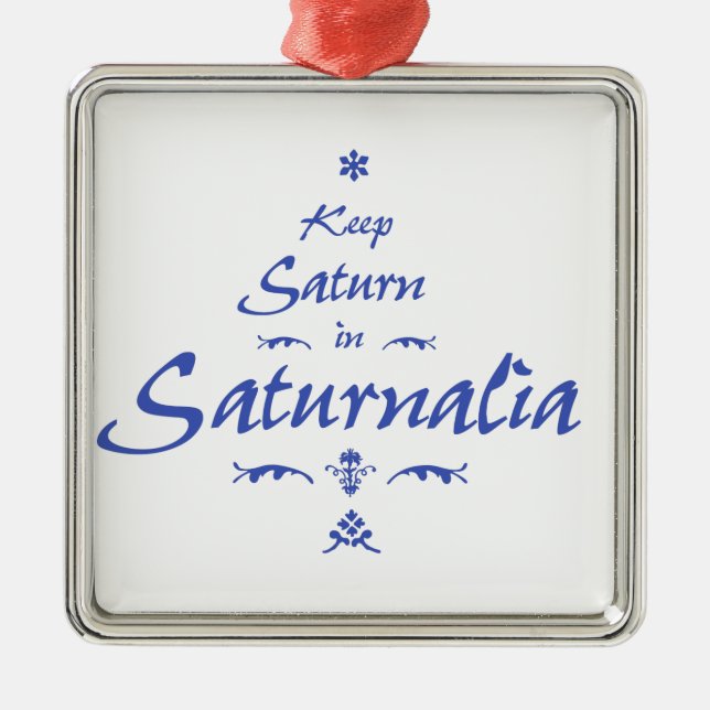 Behåll Saturnus i Saturnusfirande Julgransprydnad Metall (Framsidan)