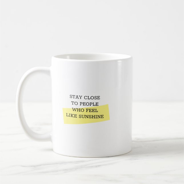 Behåll stängning av Trendiget Citat inspirationskä Kaffemugg (Vänster)