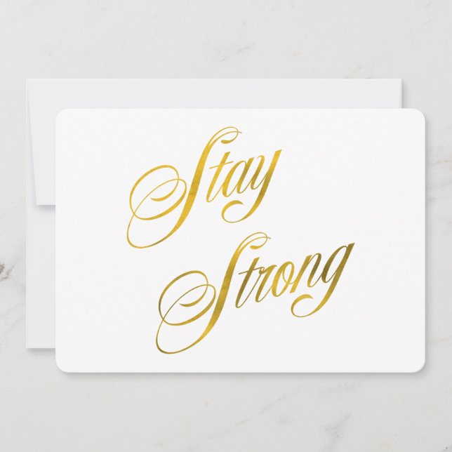 Behåll starka citat Faux Gold Foil-citat Sparkly (Framsida)
