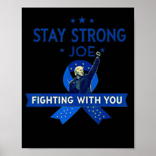 Behåll starkt Biden Patriotic Support Ribbon Prost Poster