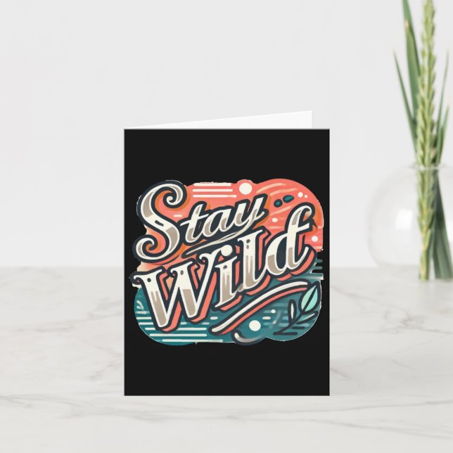 Behåll Trendiget Vild Sticker Hand-lettered Typogr Kort (Framsida)