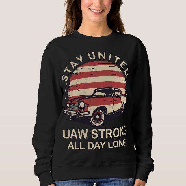 Behåll United Auto Workers Strejka UAW Union T Shirt (Framsida)