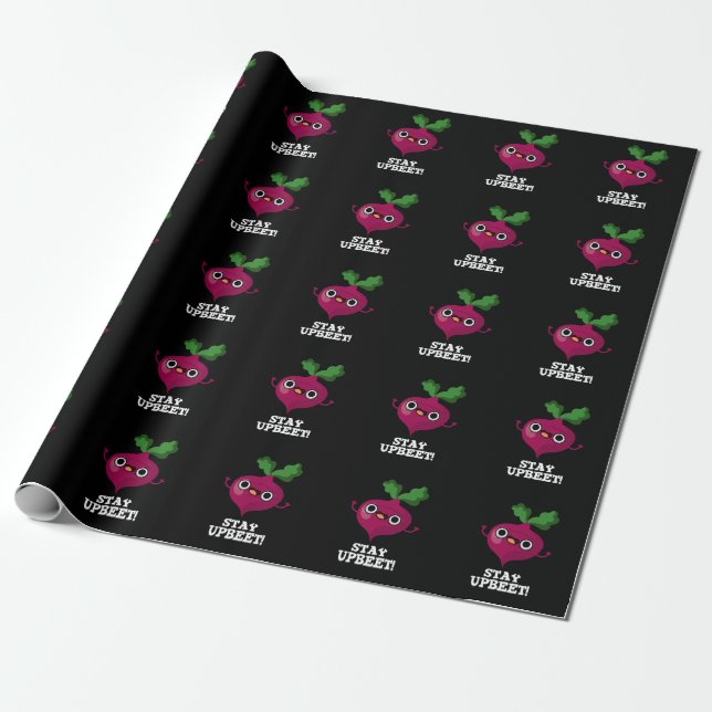 Behåll UpbetFunny Veggie Beet Pun Mörk BG Presentpapper (Utrullad)
