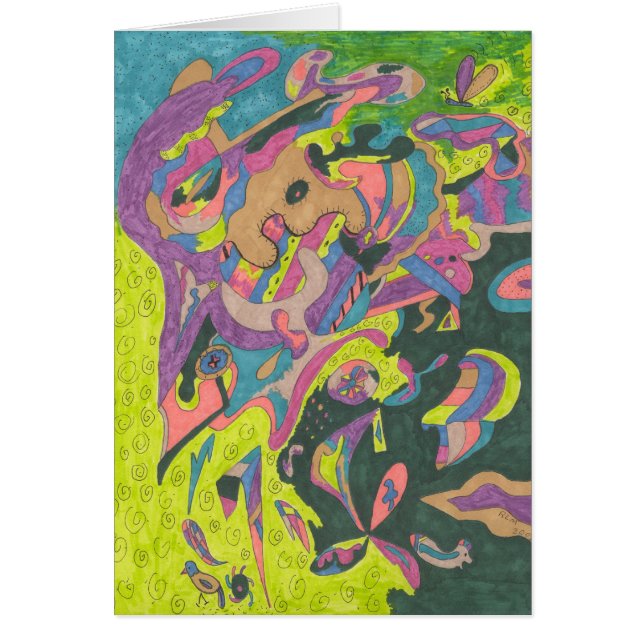 Behåll, ursprunglig Abstrakt Hälsningskort (Framsidan)