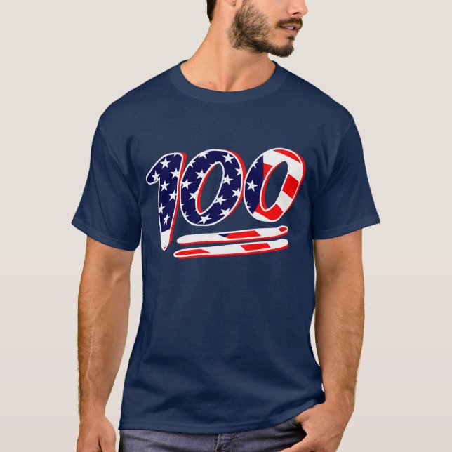 Behåll USA 100 T Shirt (Framsida)