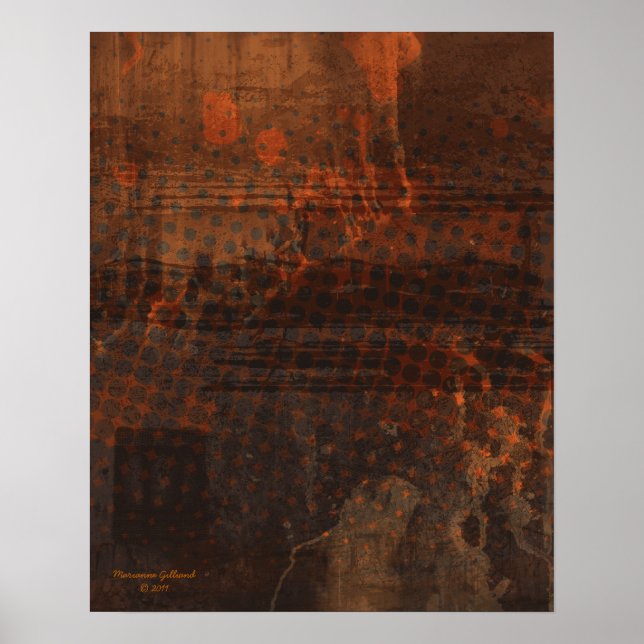 Behåll utskrift av Rust Art-Abstrakt Poster (Framsidan)