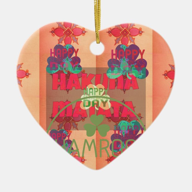 Behåll välsignad Lycklig Saint patrick's day Hakun Julgransprydnad Keramik (Framsidan)