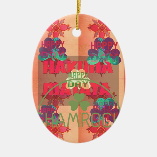 Behåll välsignad Lycklig Saint patrick's day Hakun Julgransprydnad Keramik (Framsidan)