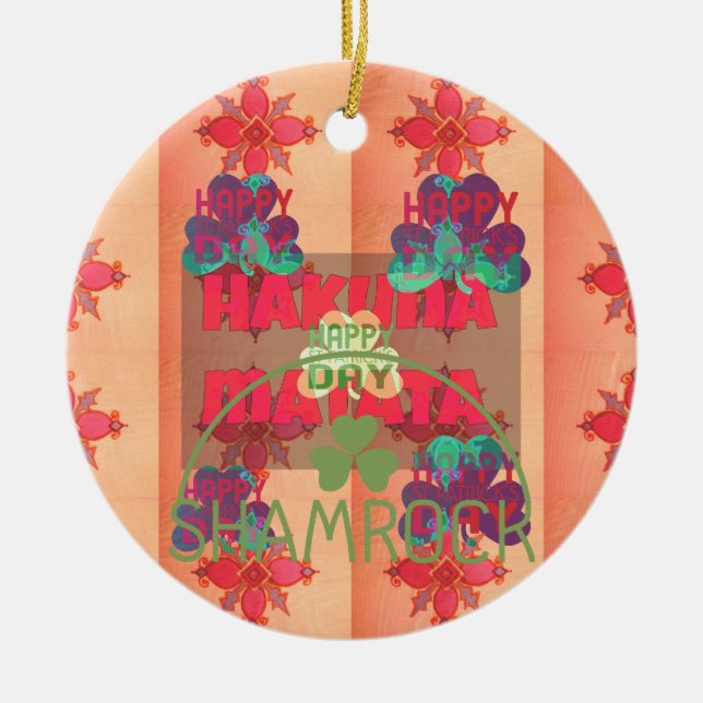 Behåll välsignad Lycklig Saint patrick's day Hakun Julgransprydnad Keramik (Framsidan)