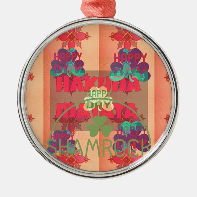 Behåll välsignad Lycklig Saint patrick's day Hakun Julgransprydnad Metall (Framsidan)