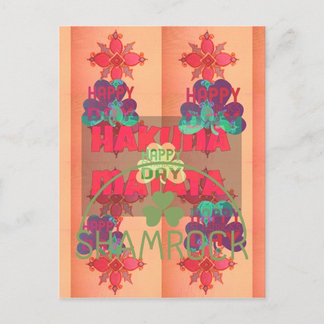 Behåll välsignad Lycklig Saint patrick's day Hakun Vykort (Framsida)