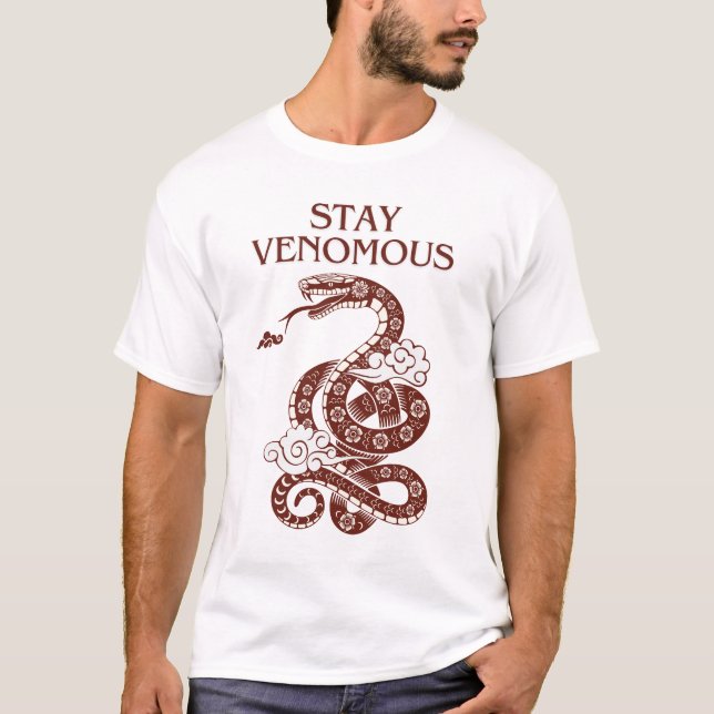 Behåll Venomous - Skriv ut ögonblicksbild T Shirt (Framsida)