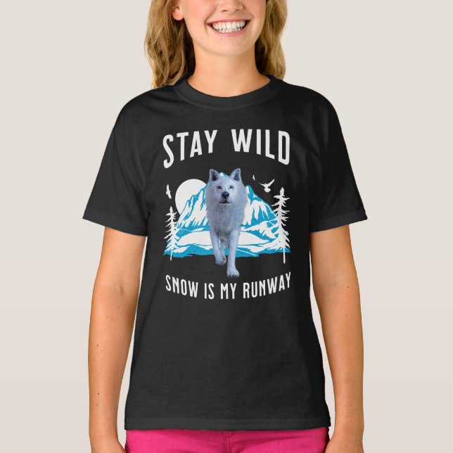 Behåll Vild Arktisk Varg T Shirt (Framsida)