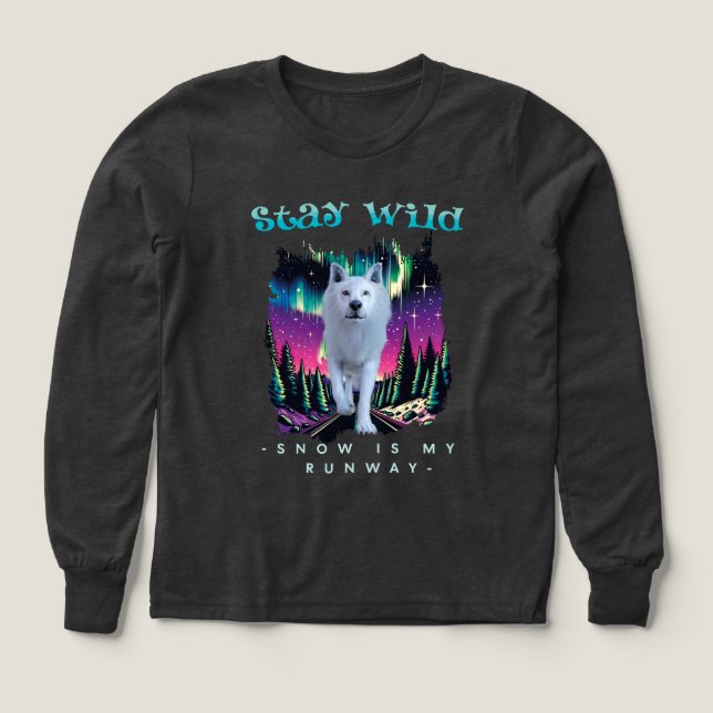 Behåll Vild Arktisk Varg T Shirt (Design framsida)