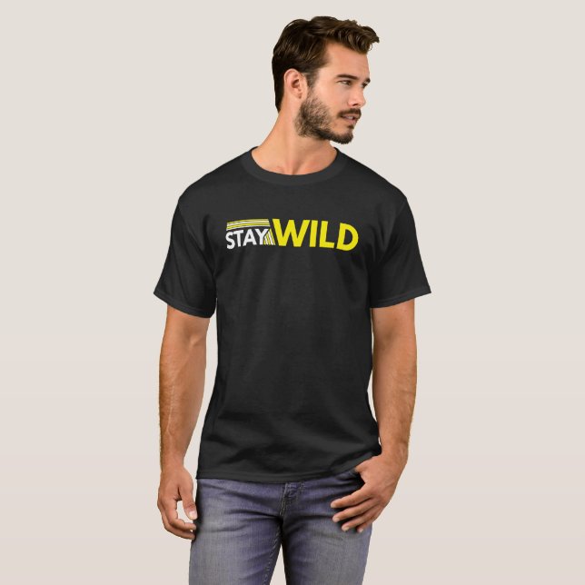 Behåll Vild Äventyr naturcitat T-Shirt (Hel framsida)