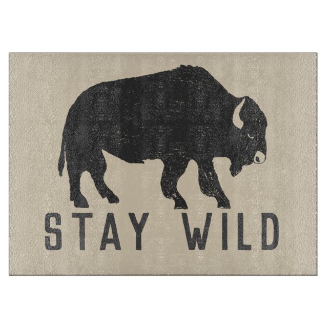 Behåll Vild Buffalo Typography (Framsidan)