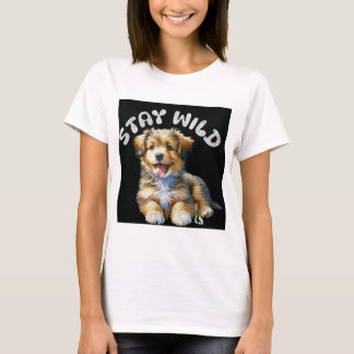 Behåll Vild Puppy T Shirt