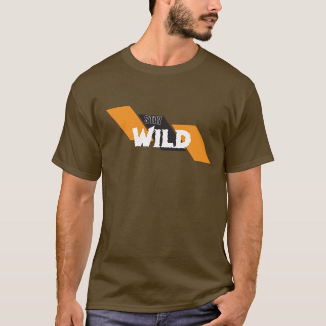 Behåll Vild T-Shirt - Äventyr-inspirerad grafik Te (Framsida)