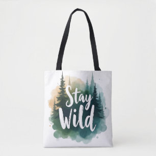 Behåll Vild Tote Bag Nature Art Shopper Tygkasse