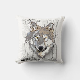 Behåll Vild Varg Dekorativ kudde-Rustic Wildlife D Kudde