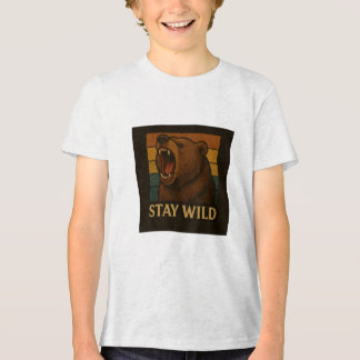 Behåll Vild Vintage Djurgrafik för Nature Älskare T Shirt