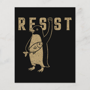 Behåll Vintagen Penguin Activism Graphic Design Flygblad