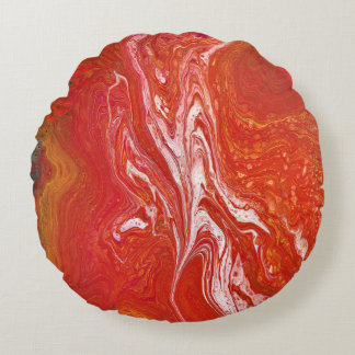 Behålla A Drivin 1 Vibrant Red Accent Pillow Rund Kudde
