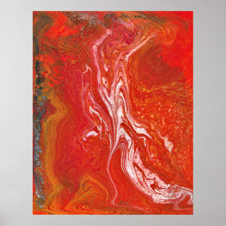 Behålla A Drivin 1 Vibrant Red Poster Skriv ut