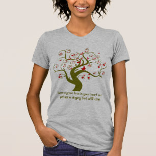 Behålla A Grönt Träd i din hjärt tunic T-shirt