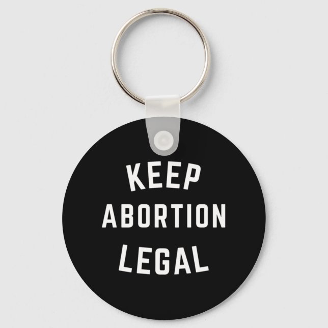 Behålla Abortion Legal White Block Brev Nyckelring (Framsida)